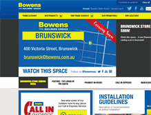Tablet Screenshot of bowens.com.au