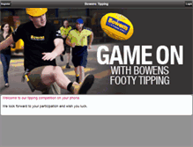 Tablet Screenshot of footytipping.bowens.com.au